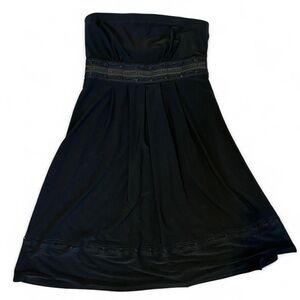 Vintage Guess Y2K Women’s Elegant Black Strapless Dress, Size Small